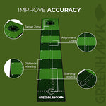 Greenhawk 3meters long Golf Indoor Putting Mat, Carry Bag and Putting Cup - Perfect Aid to Simulate a green