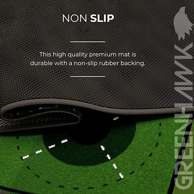 Greenhawk 3meters long Golf Indoor Putting Mat, Carry Bag and Putting Cup - Perfect Aid to Simulate a green