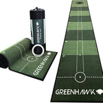 Greenhawk 3meters long Golf Indoor Putting Mat, Carry Bag and Putting Cup - Perfect Aid to Simulate a green